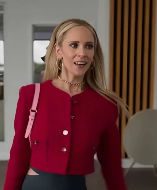 Ted Lasso S03 Juno Temple Red Jacket webp