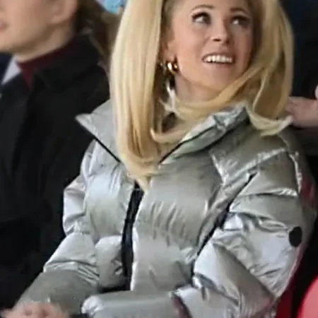 Ted Lasso S03 Juno Temple Silver Puffer Jacket webp