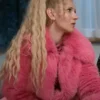 Ted Lasso S03 Keeley Jones Faux Fur Coat webp