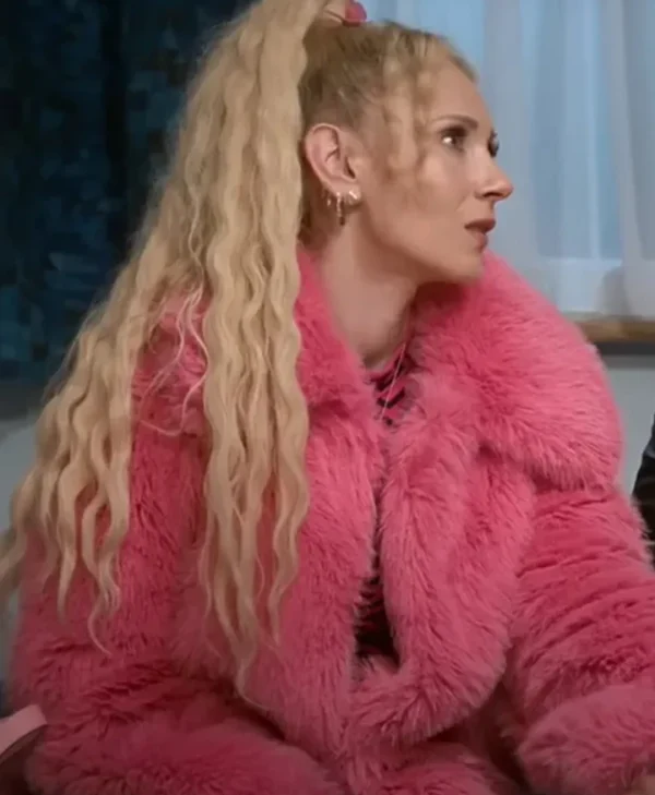 Ted Lasso S03 Keeley Jones Faux Fur Coat webp