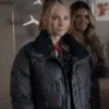 Ted Lasso S03 Keeley Jones Striped Puffer Jacket webp