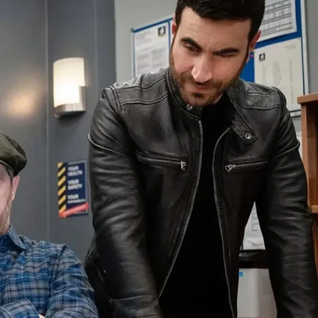 Ted Lasso S03 Roy Kent Biker Leather Jacket webp