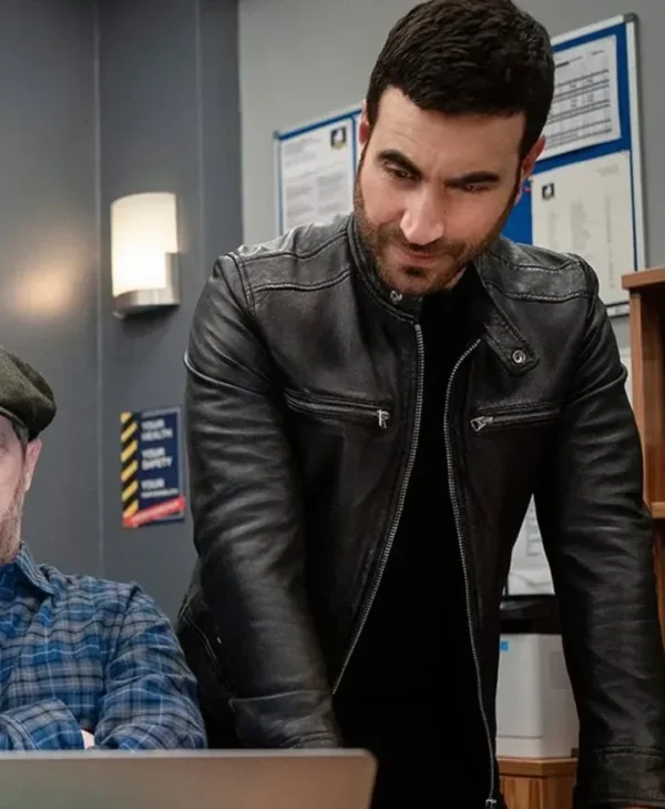 Ted Lasso S03 Roy Kent Biker Leather Jacket webp