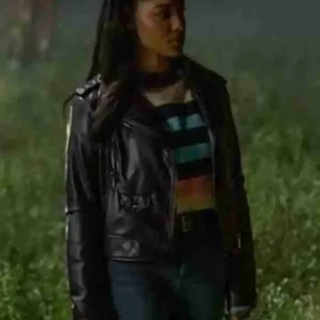 Teen Monica The Way Home S01 Black Leather Jacket