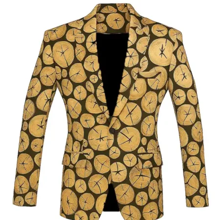 The Christmas Morning Wood Print Holiday Blazer