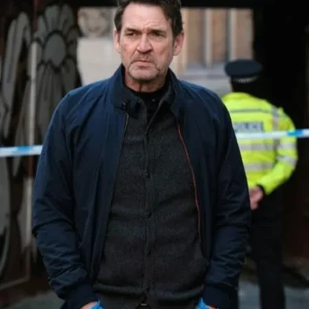 The Crow Girl Dougray Scott Blue Bomber Jacket