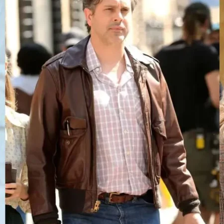 Matty Dunne The Crowded Room Brown Leather Jacket