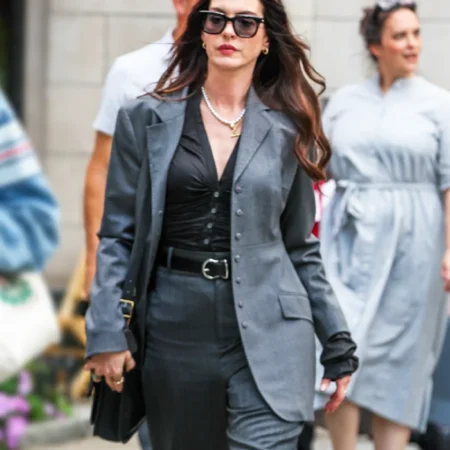 The Devil Wears Prada 2 Anne Hathaway Grey Blazer