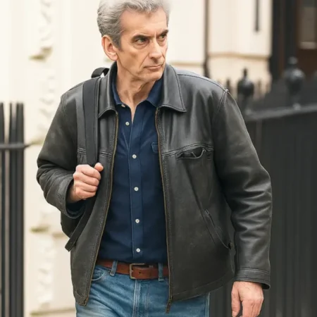 The Hack David Tennant Black Leather Jacket