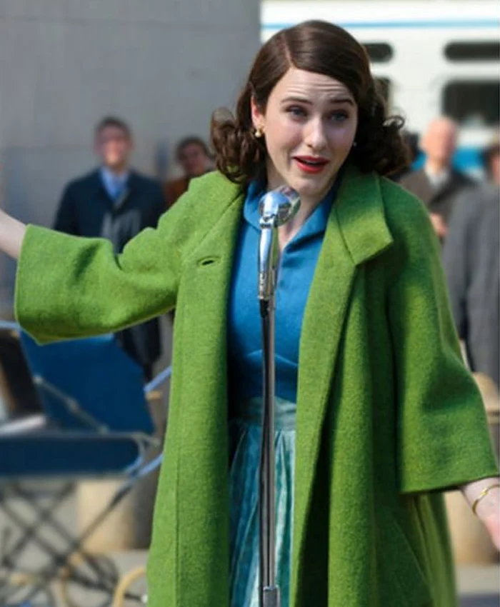 The Marvelous Mrs Maisel Miriam Maisel Green Coat webp