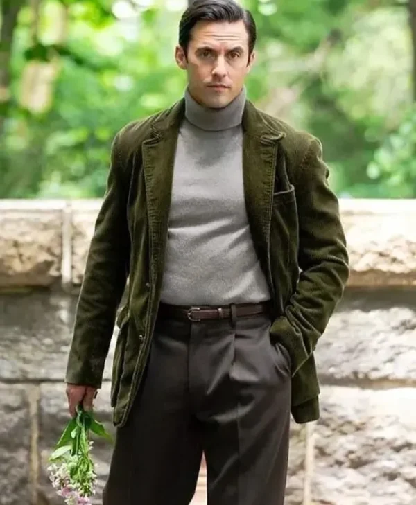 The Marvelous Mrs Maisel Milo Ventimiglia Green Cord Blazer