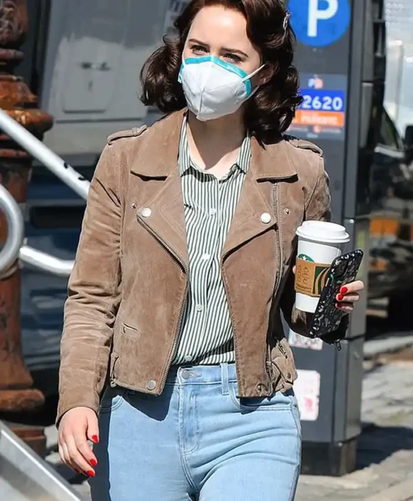 The Marvelous Mrs Miriam Maisel S04 Brown Biker Jacket