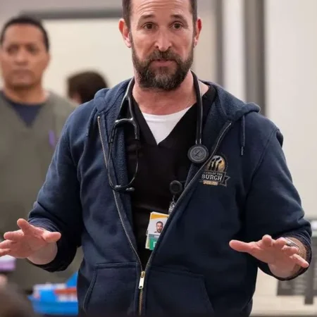 The Pitt S01 Dr Michael Robinavitch Blue Hoodie 1