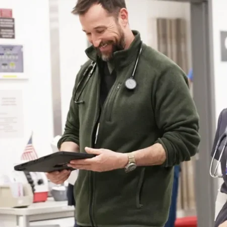 The Pitt S02 Noah Wyle Green Jacket