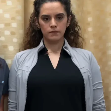 The Pitt S02 Sepideh Moafi Grey Jacket Front