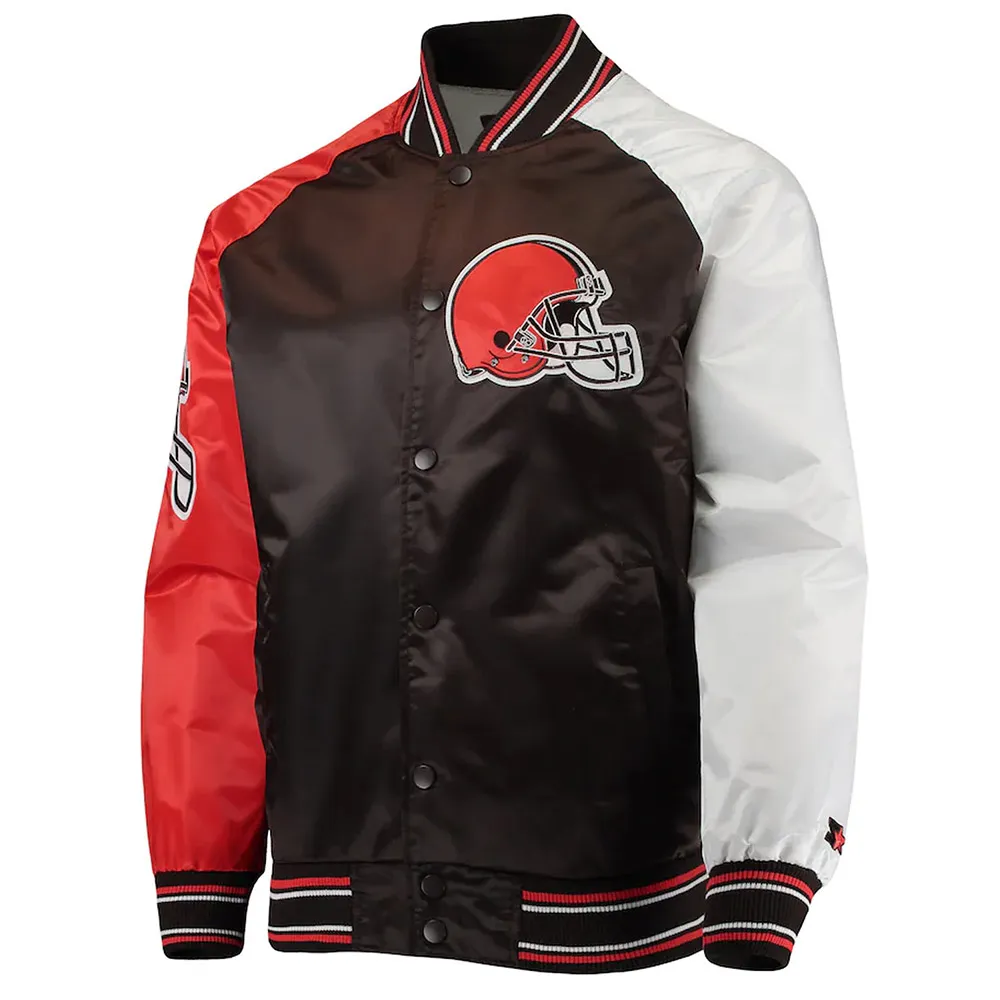 The Reliever Cleveland Browns Satin Jacket webp