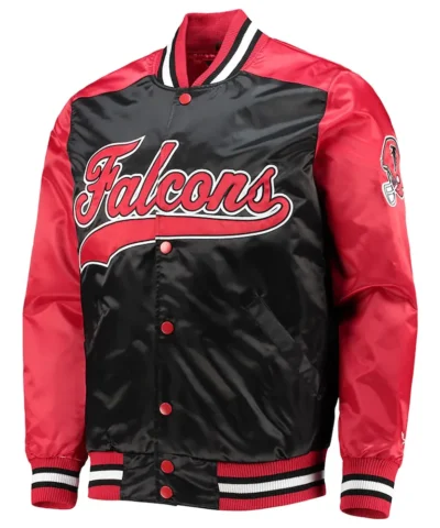 The Tradition II Atlanta Falcons Red-Black Satin Jacket
