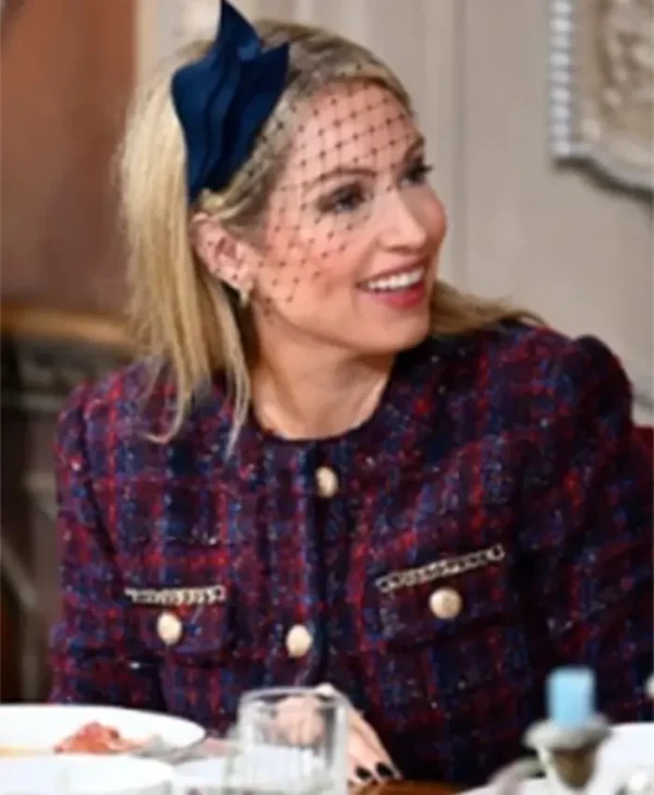 The Traitors US Britney Haynes Tweed Jacket closeup webp