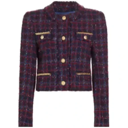 The Traitors US Britney Haynes Tweed Jacket shoot webp