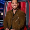 The Voice S28 Michael Buble Brown Suede Jacket Front