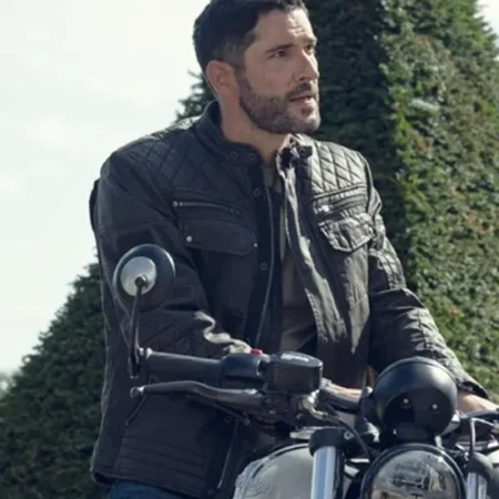 Tom Ellis The Thursday Murder Club Black Jacket