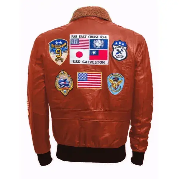 Top Gun G 1 Far East Cruise 63 4 Rust Bomber Sherpa Jacket Back webp