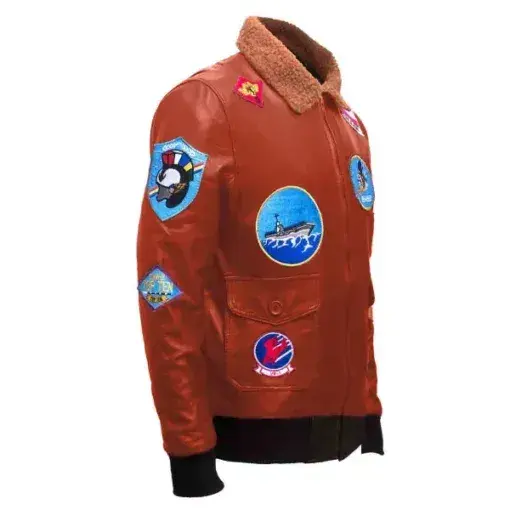 Top Gun G 1 Far East Cruise 63 4 Rust Bomber Sherpa Jacket webp