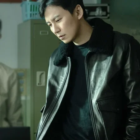 Trigger S01 Kim Nam gil Black Leather Jacket