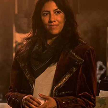 Twisted Metal S01 Stephanie Beatriz Red Velvet Blazer