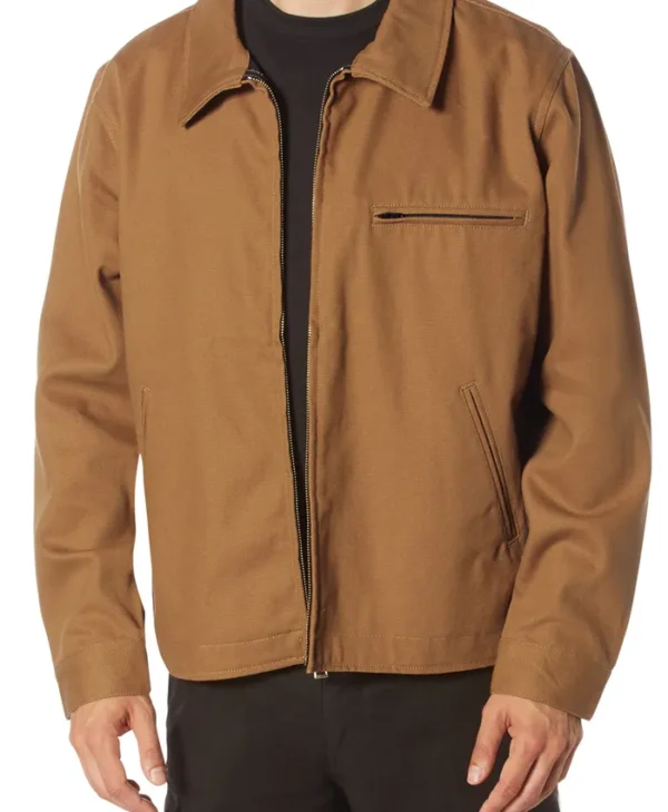 Untamed S01 Sam Neill Brown Jacket Front