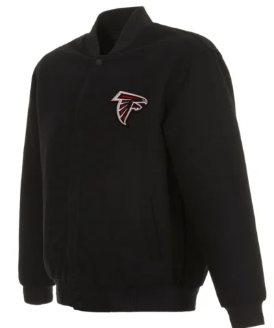 Varsity Atlanta Falcons Black Wool Jacket