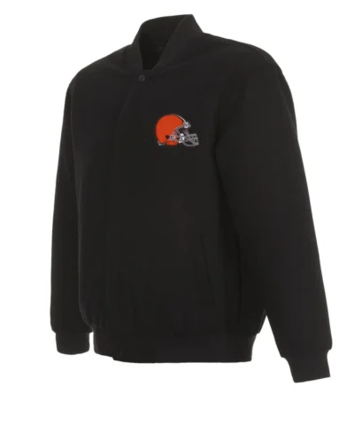 Varsity Cleveland Browns Black Wool Jacket