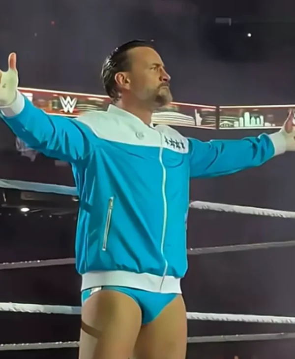 WWE SummerSlam CM Punk Blue Jacket Front