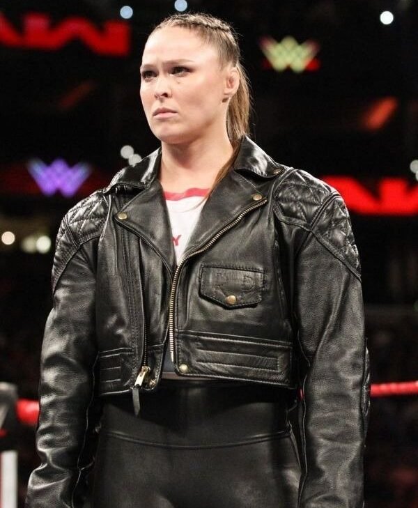 WWE WrestleMania 38 Ronda Rousey Black Leather Jacket