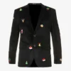 X Mas Icons Black Velvet Christmas Blazer