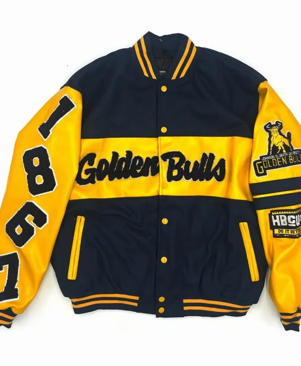 johnson c smith golden bulls ole skool jacket