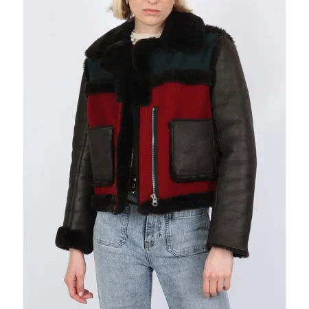 The Chi Kennedy Amaya Shearling Leather Jacket