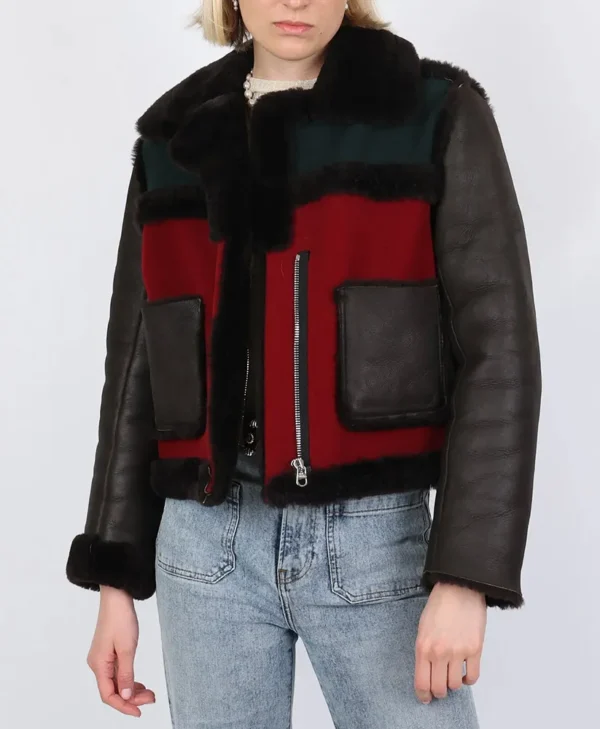 The Chi Kennedy Amaya Shearling Leather Jacket