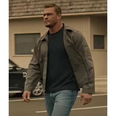 Reacher Season 2 Alan Ritchson Gray Cotton Jacket