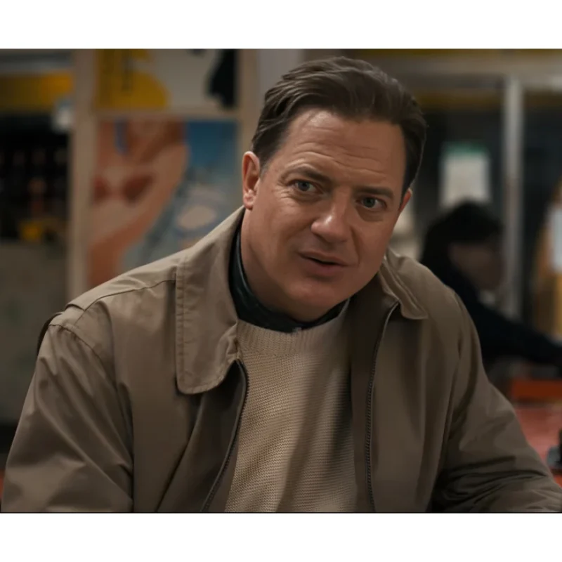 Rental Family 2025 Brendan Fraser Beige Cotton Jacket