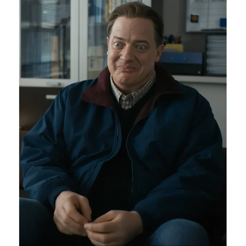 Rental Family 2025 Brendan Fraser Blue Jacket