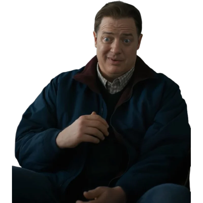 Rental Family 2025 Brendan Fraser Blue Jacket