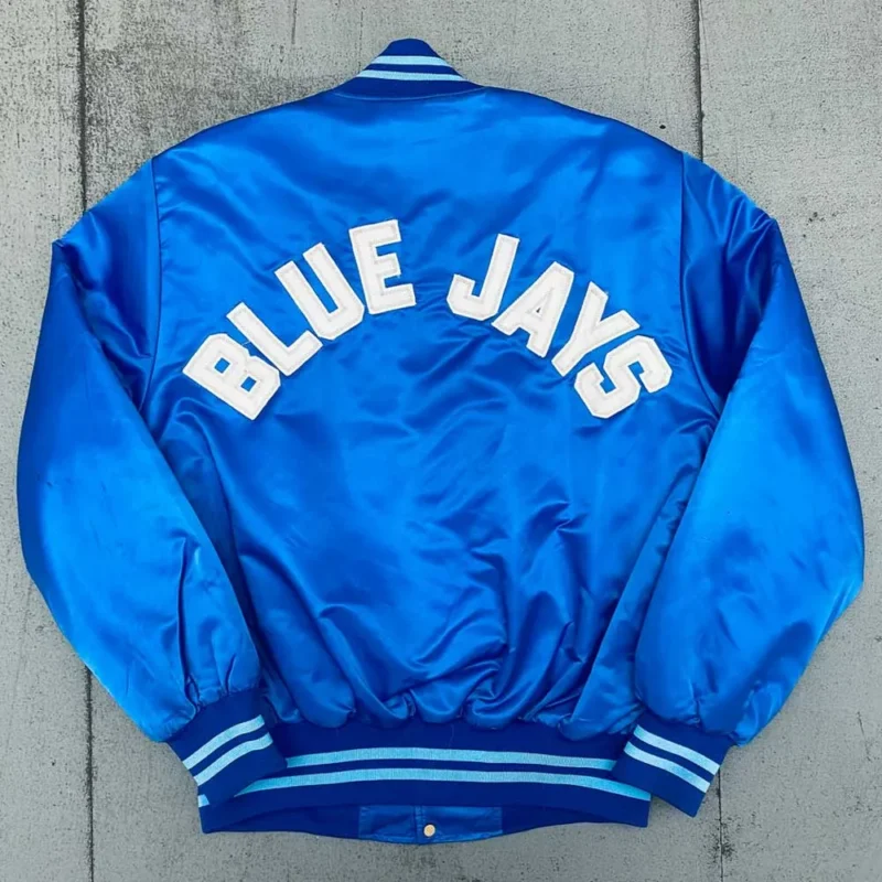 1980 toronto blue jays spellout bomber jacket