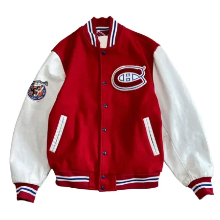 Montreal Canadiens 1993 Red and White Varsity Jacket