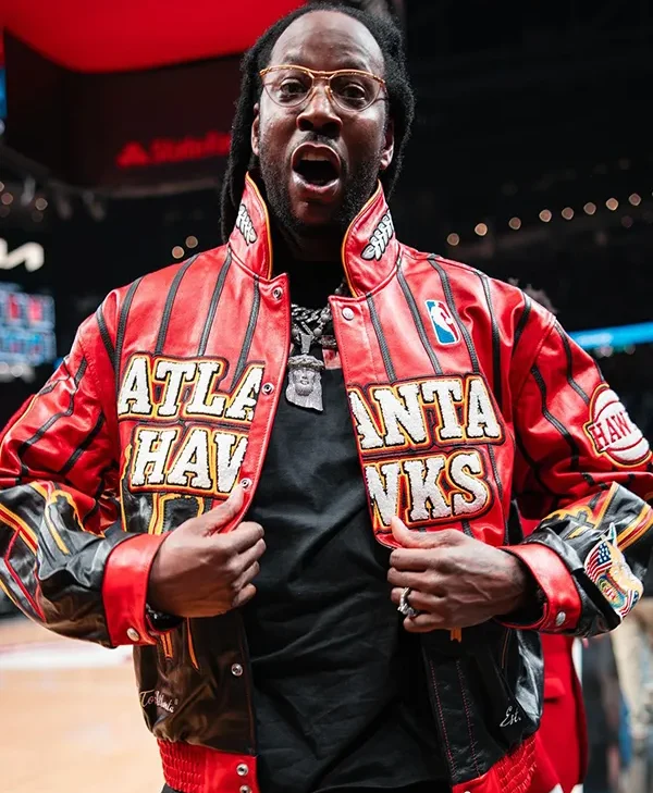 2 Chainz Atlanta Hawks x Jeff Hamilton Leather Jacket