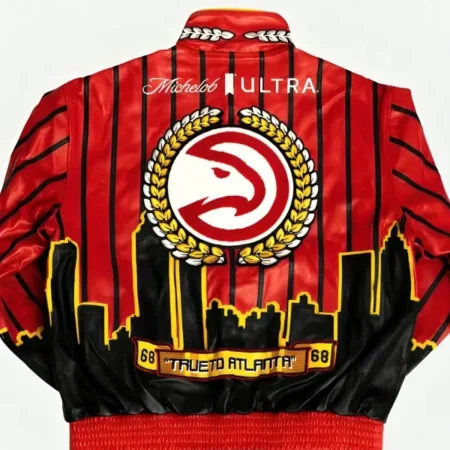 2 Chainz Atlanta Hawks x Jeff Hamilton Leather Jacket For Sale