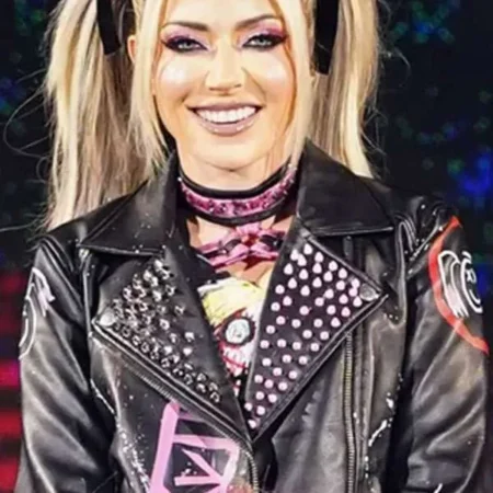 Alexa Bliss FrIENDs 4 EVER Black Leather Jacket