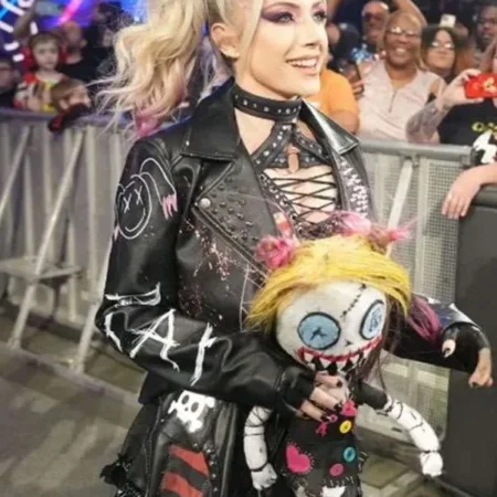 Alexa Bliss WrestleMania Black Leather Jacket