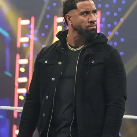 American Wrestler Jey USO Smackdown WWE Black Jacket