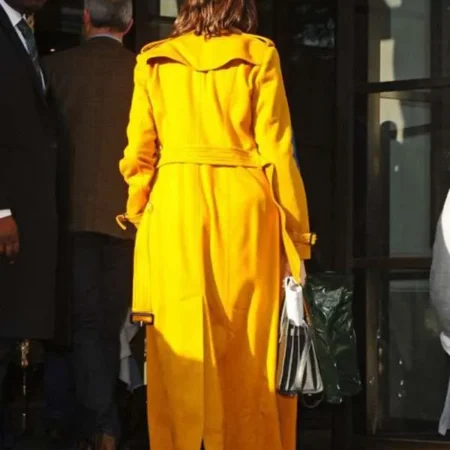 Anne Hathaway Mustard Trench Coat